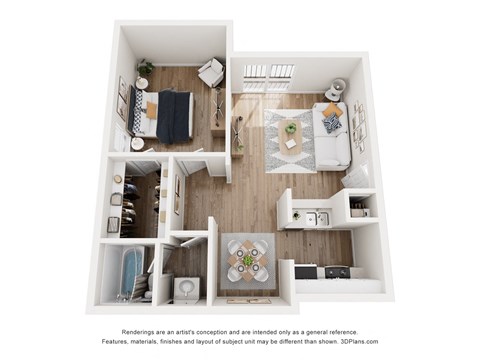 1 bed 1 bath C | 750 Sq. Ft. 1 bed 1 bath C | 750 Sq. Ft. at 2000 Oasis  Apartments, Atlanta, 30316
